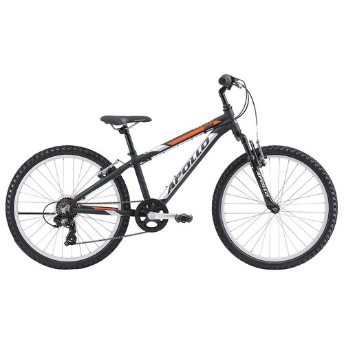 Apollo Cougar 24" MTB - Matte Black/Silver/Orange