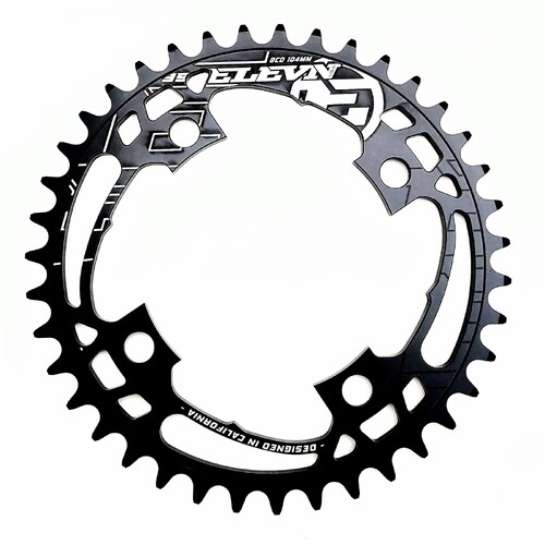 Elevn Flow 104BCD 4 Bolt Chainring Black