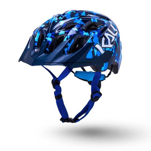 Kali Chakra Youth Helmet - Pixel Gloss Blue (52-57cm)