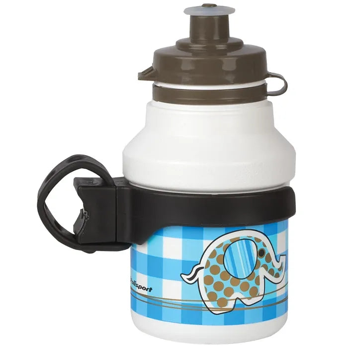 Childrens Water Bottle with Clip On Holder - 350 ml - Elephant