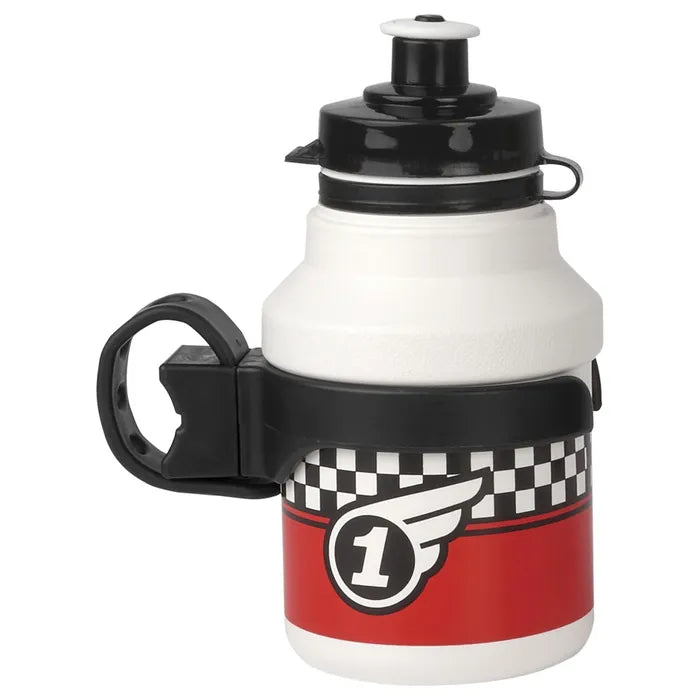 Childrens Water Bottle with Clip On Holder - 350 ml - Race