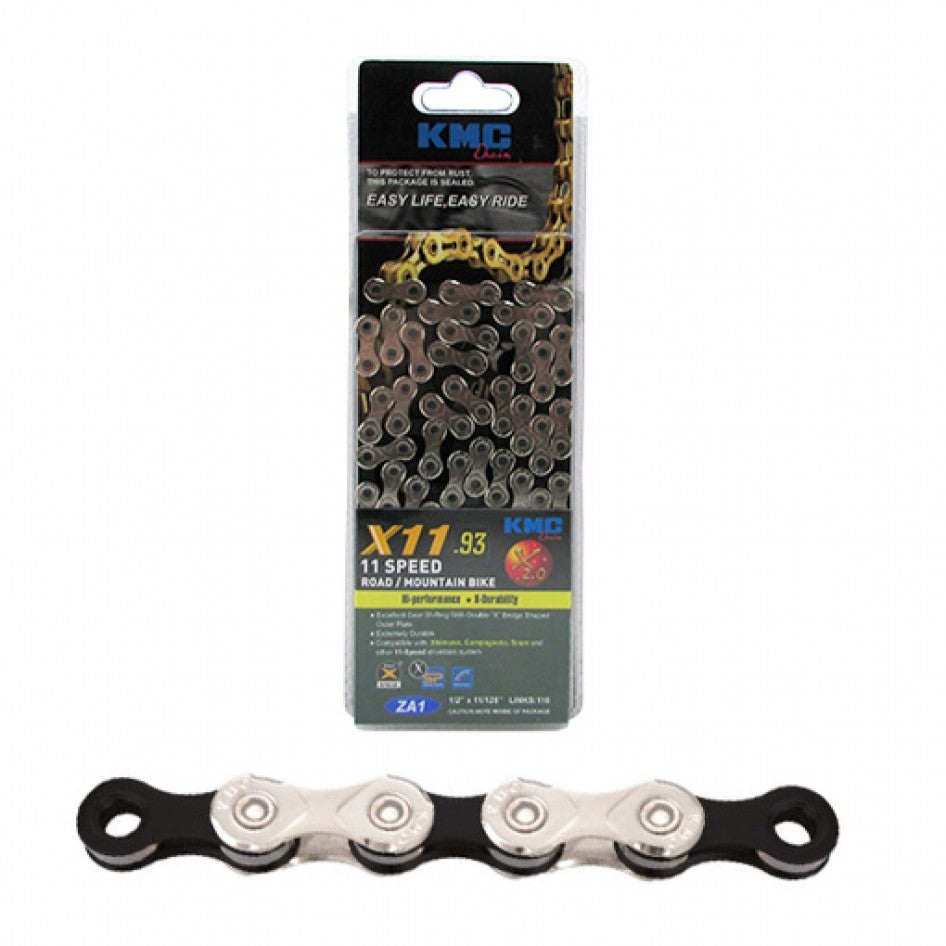 KMC X11 11 Speed Chain - 118L - Silver/Black