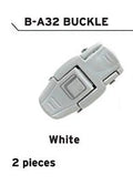 Buckle for FLR Shoes - White - Bag of 2