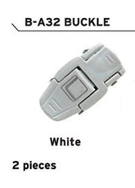 Buckle for FLR Shoes - White - Bag of 2