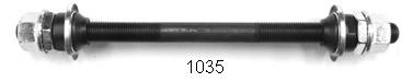 BMX Rear Axle - 3/8" x 26T x 165mm with Cone & Nut - Silver