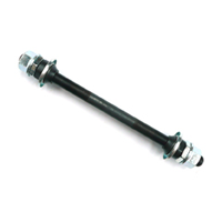 BMX Rear Axle - 3/8" x 26T x 165mm with Cone & Nut - Silver