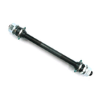 BMX Rear Axle - 3/8" x 26T x 165mm with Cone & Nut - Silver