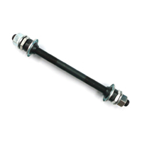 Chromoly Rear BMX Axle - 3/8" x 26T x 165mm with Cone & Nut