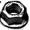 M14 Flanged Axle Nut - Black
