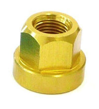 3/8" Flanged Alloy Axle Nut - Gold