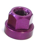 3/8" Flanged Alloy Axle Nut - Purple