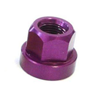 3/8" Flanged Alloy Axle Nut - Purple