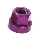 3/8" Flanged Alloy Axle Nut - Purple