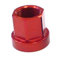 M14 Flanged Alloy Axle Nut - Red
