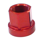 M14 Flanged Alloy Axle Nut - Red