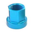 M14 Flanged Alloy Axle Nut - Blue