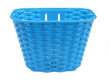 Plastic Front Basket For 16"-20" Kids Bikes - Blue
