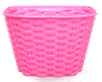Plastic Front Basket For 16"-20" Bikes - Pink
