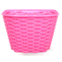 Plastic Front Basket For 16"-20" Bikes - Pink