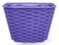 Plastic Front Basket For 16"-20" Bikes - Purple