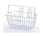 Front Wire Basket With Handle - White