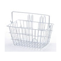 Front Wire Basket With Handle - White