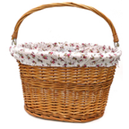 Quick Release Wicker Front Basket With Handle