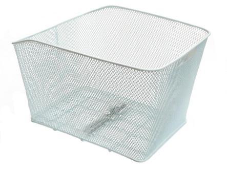 Fixed Rear Basket With Fittings - White - 41cm x 33cm x 25cm