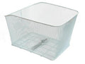 Fixed Rear Basket With Fittings - White - 41cm x 33cm x 25cm