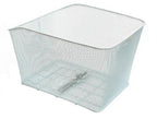 Fixed Rear Basket With Fittings - White - 41cm x 33cm x 25cm