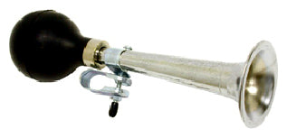Air Horn - 22cm - Bike Lane Packaging - Silver With Black Rubber Bulb