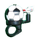 Alloy Flick Bell - Soccer Ball & Boot - Fits 25.4mm H/Bar