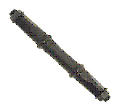 Bottom Bracket Axle - Nut Type - 3R - 129mm - Black