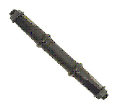 Bottom Bracket Axle - Nut Type - 5N - 123mm - Black
