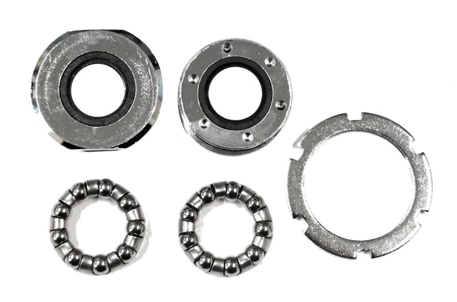 Bottom Bracket Set - For Racer/MTB - Waterproof - Pin Type - Silver