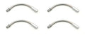 90 Degree Angle Noodle - For V-Brake - Alloy - Silver (Bag Of 4)