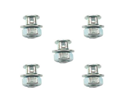 Anchor Bolt & Nut - M6 - Dome Nut - Steel - Silver (Bag Of 5)