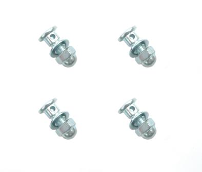 Anchor Bolt & Nut - M5 - Dome Nut - Alloy - Silver (Bag Of 4)