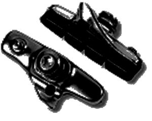 Cartridge Brake Shoes - For Road Bikes - 50mm - Black