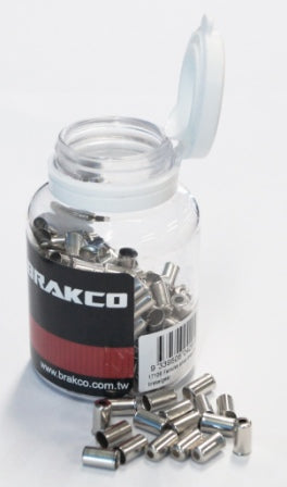 Brass End Cap For Brake/Gear - Diameter 5mm - Silver - (200 Per Bottle)