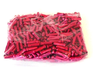 End Cap - Inner Wire End Cap - 2.3mm Inside Dia - Red (Bag Of 500)