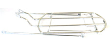 Steel Rear Carrier Rack - 8" Wide For 27" Bikes - Silver