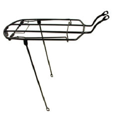 Steel Rear Carrier Rack - 8" Wide For 26" Bikes - Black