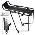 Alloy Rear Carrier Rack For 26" - 28" Bikes With Spring Bow - Black