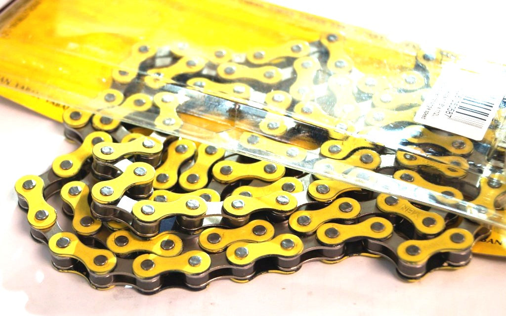 YBN S-410 Chain - 1/2 X 1/8 X 112L - Nickel/Yellow