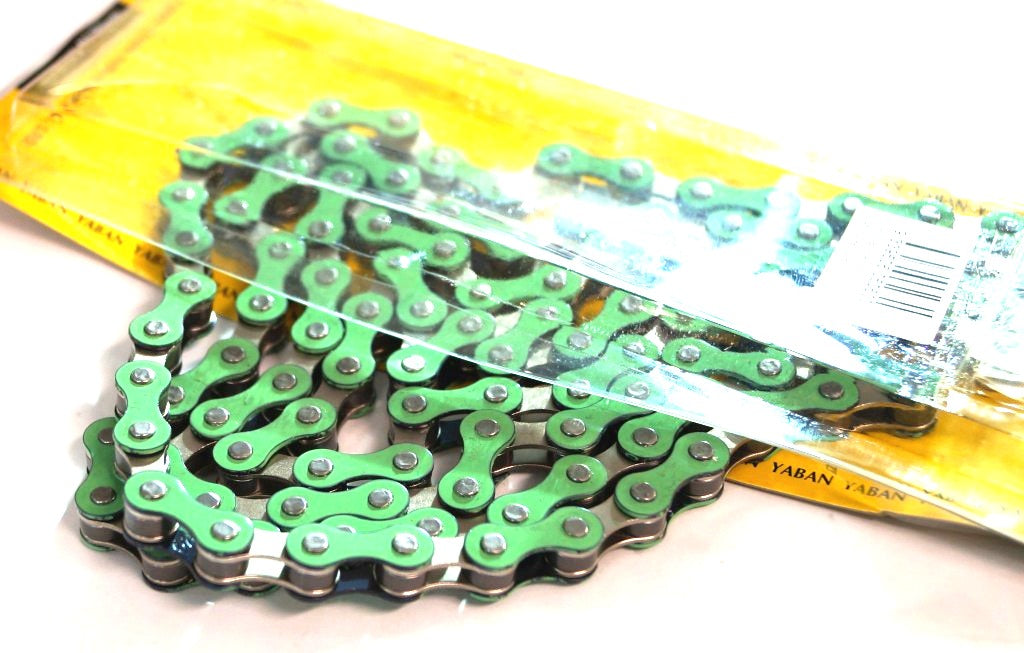 YBN S-410 Chain - 1/2 X 1/8 X 112L - Nickel/Green