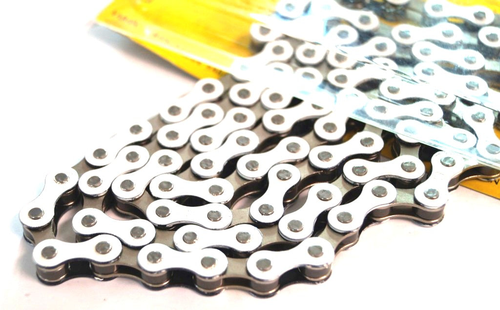 YBN S-410 Chain - 1/2 X 1/8 X 112L - Nickel/White