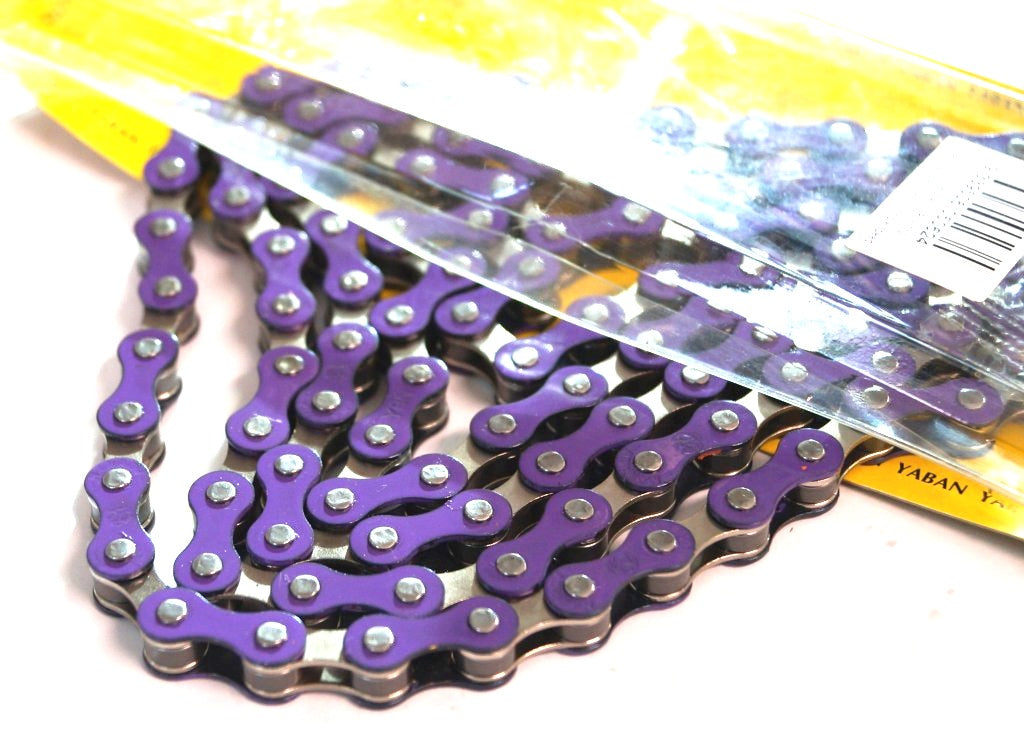 YBN S-410 Chain - 1/2 X 1/8 X 112L - Nickel/Purple