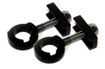 Chain Adjusters - For 14mm Axle - Black (Sold In Pairs)