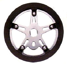 Chain Ring 1/2 X 3/32 X 40T - For Opc - With Black Double Guard - Silver